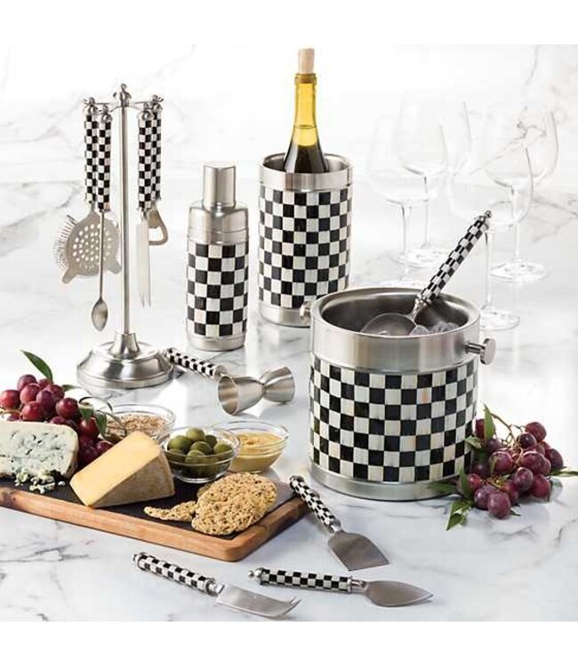 MACKENZIE CHILDS 3260 Ice Bucket - Courtly Check