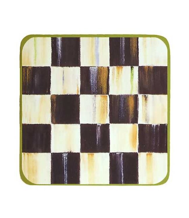 MACKENZIE CHILDS Courtly Check Cork Back Coasters - Set of 4