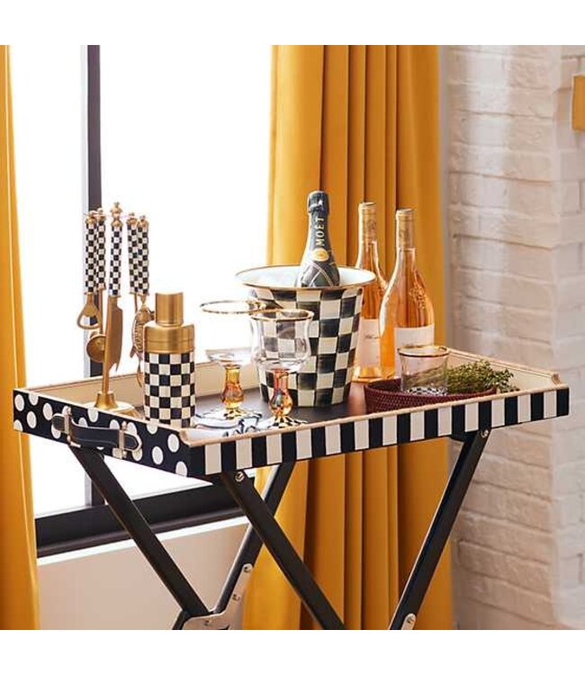 MACKENZIE CHILDS Courtly Check Wine Glass