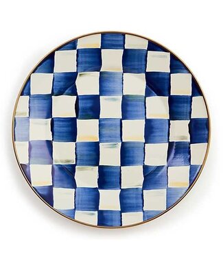 MACKENZIE CHILDS Royal Check Enamel Dinner Plate
