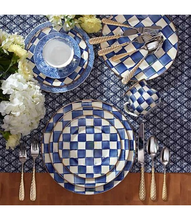 MACKENZIE CHILDS Royal Check Enamel Dinner Plate