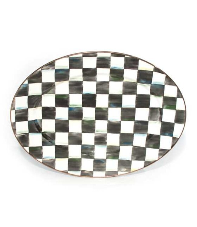 MACKENZIE CHILDS Courtly Check Enamel Oval Platter - Medium