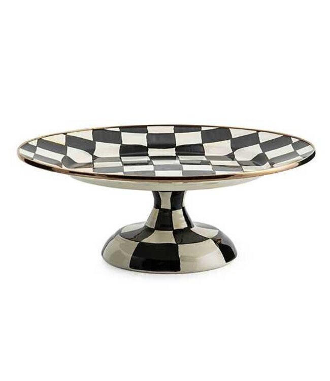 MACKENZIE CHILDS Courtly Check Enamel Pedestal Platter - Small