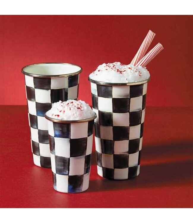 MACKENZIE CHILDS Courtly Check Enamel Tumbler - 20 Ounce