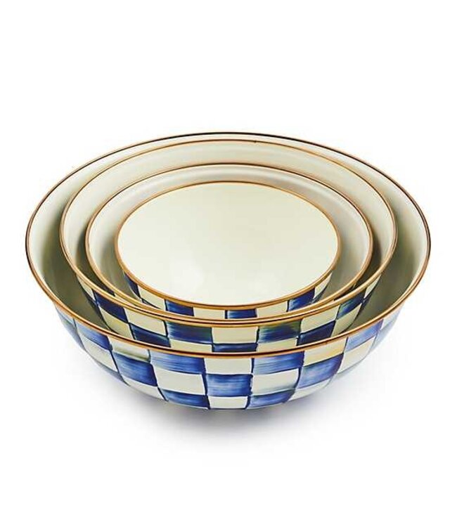 MACKENZIE CHILDS Royal Check Enamel Everyday Bowl - Large