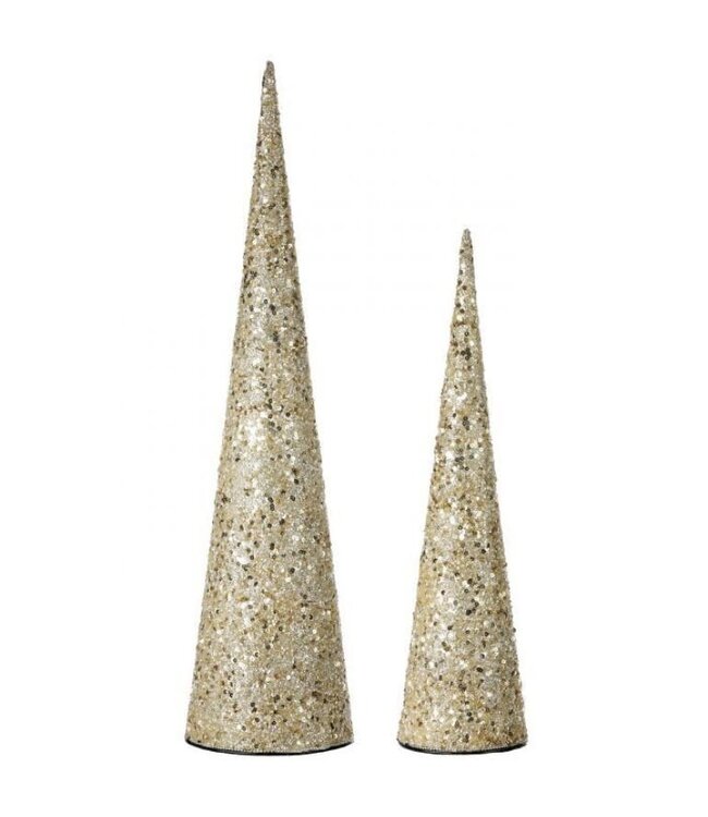 Glitter With Beads Gatsby Cone Tree