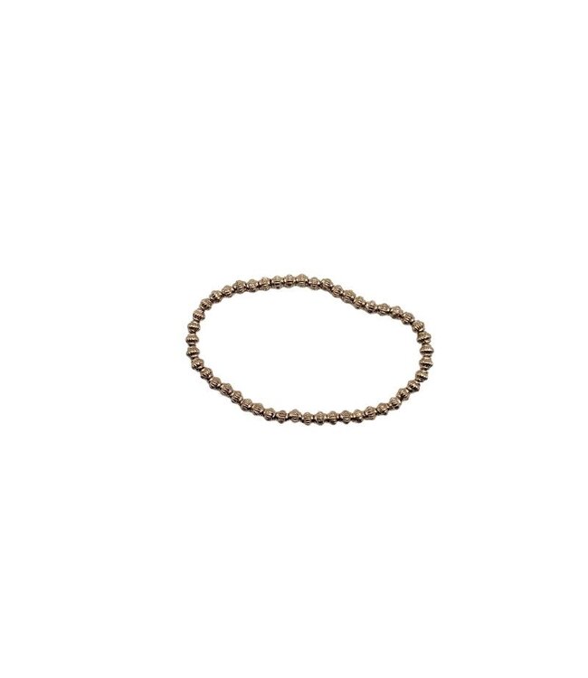 Water Resistant - Decorative Bead Bracelet Gold
