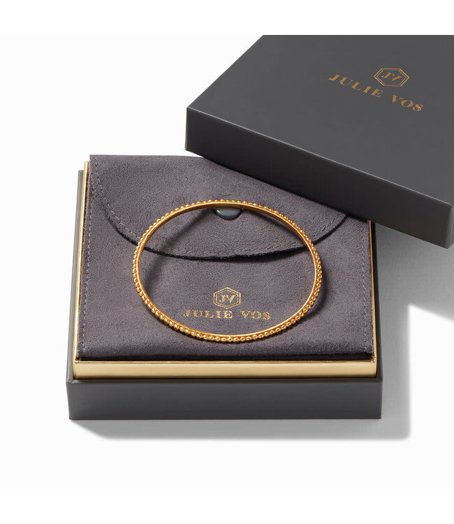 JULIE VOS Colette Bead Bangle Gold