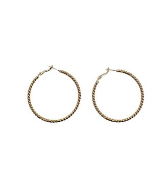 Kendall Gold Twist Hoop Earrings