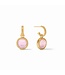 JULIE VOS Fleur-de-Lis Hoop & Charm Earring