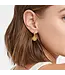 JULIE VOS Fleur-de-Lis Hoop & Charm Earring