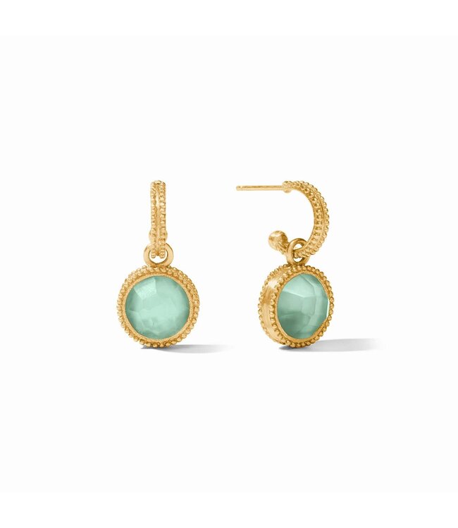 JULIE VOS Fleur-de-Lis Hoop & Charm Earring