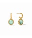 JULIE VOS Fleur-de-Lis Hoop & Charm Earring