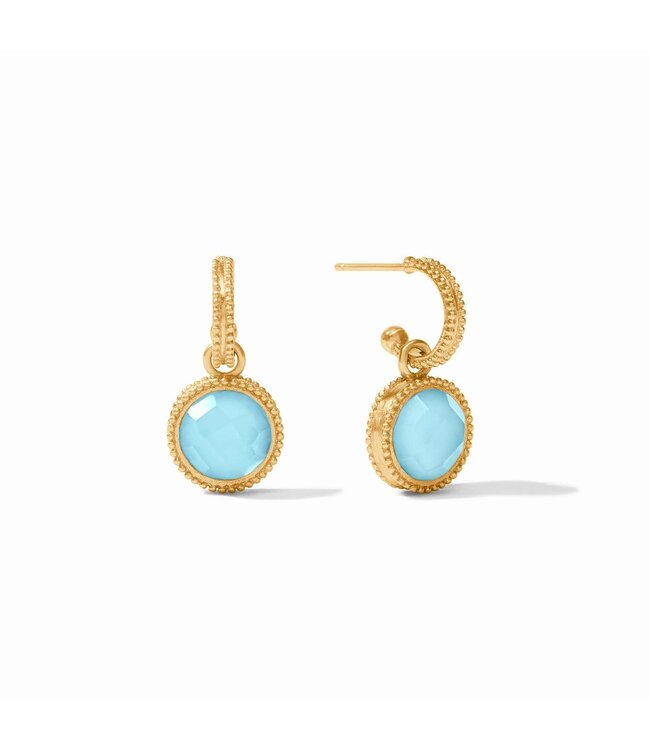 JULIE VOS Fleur-de-Lis Hoop & Charm Earring