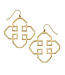 SUSAN SHAW Gold Filigree Cut Out Earrings