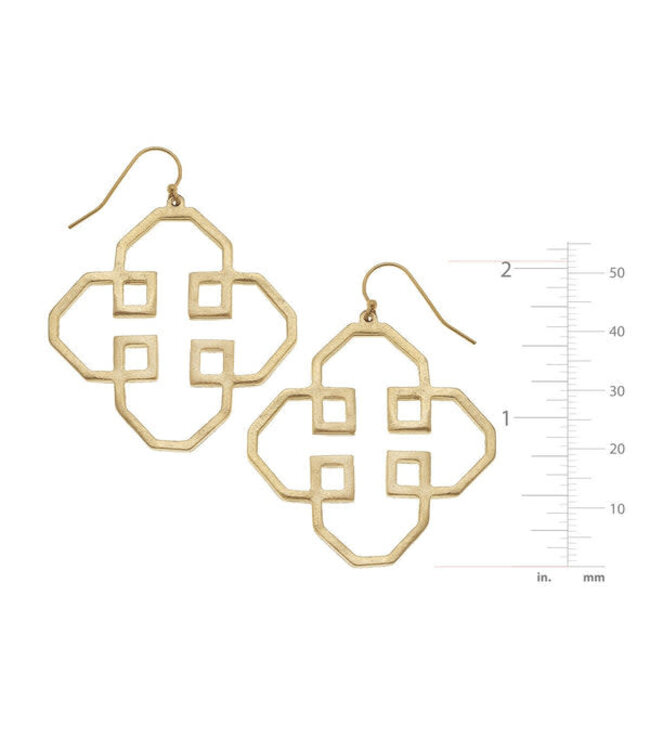 SUSAN SHAW Gold Filigree Cut Out Earrings