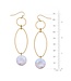 SUSAN SHAW Gold Round and Oval with Genuine Freshwater Coin Pearl Earrings