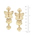 SUSAN SHAW Butterfly + Flower Tier Earrings