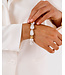 SUSAN SHAW Large Baroque Genuine Freshwater Pearl Toggle Bracelet