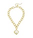 SUSAN SHAW Cotton Pearl On Handcast Gold Chain Necklace