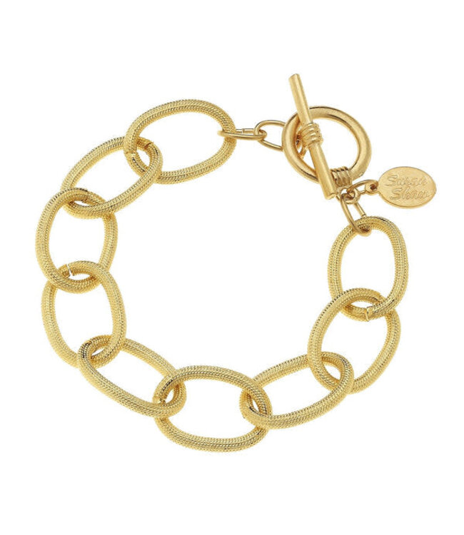 SUSAN SHAW Gold Chain Bracelet