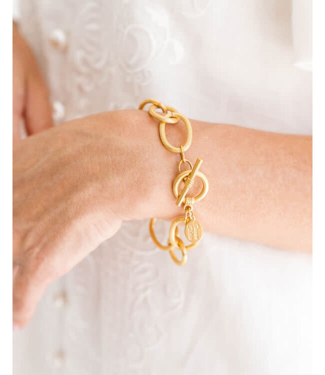 SUSAN SHAW Gold Chain Bracelet