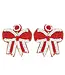 Game Day Striped Bow Ribbon Beaded Earrings