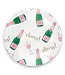 Champagne Glass Round Trinket Tray