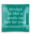 Qoutes Square Glass Trinket Trays Push Up Bra
