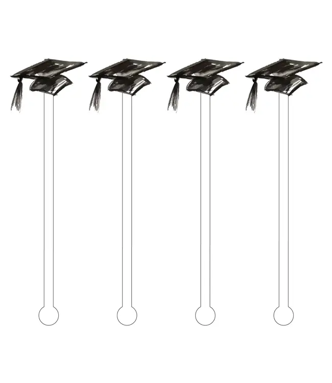 Graduation Cap Acrylic Stir Sticks