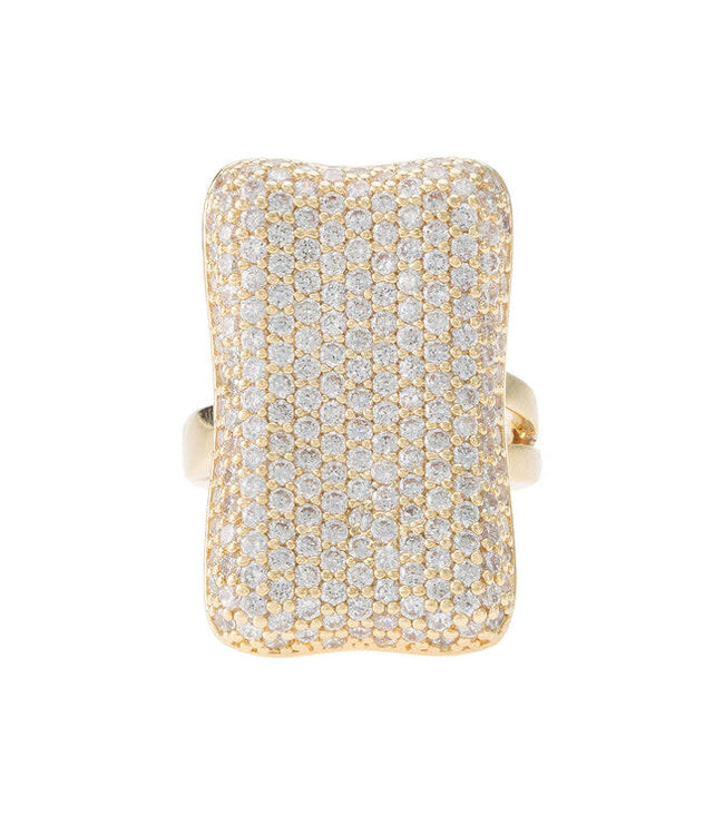 THEIA JEWELRY Rectangular Motif Adjustable size Ring - Gold