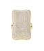 THEIA JEWELRY Rectangular Motif Adjustable size Ring - Gold