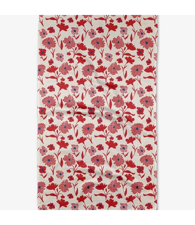 GEOMETRY Tea Towels Carmine