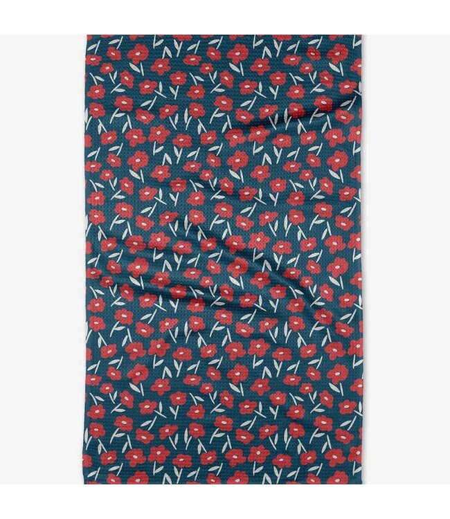 GEOMETRY Tea Towels Luca Daisy Red