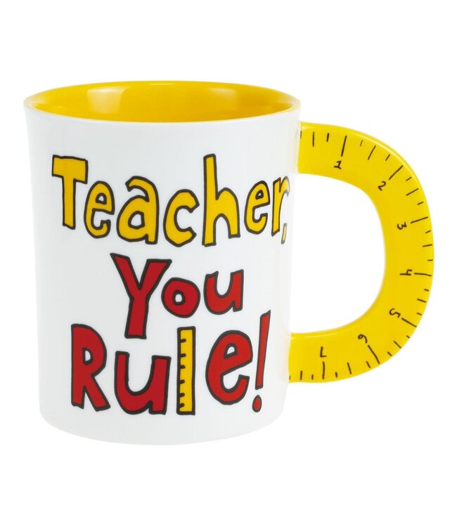 Sculpted Ruler Teacher Mug