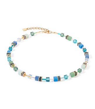 COEUR DE LION Geocube Iconic Precious Necklace Green-Turquoise
