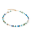 COEUR DE LION Geocube Iconic Precious Necklace Green-Turquoise
