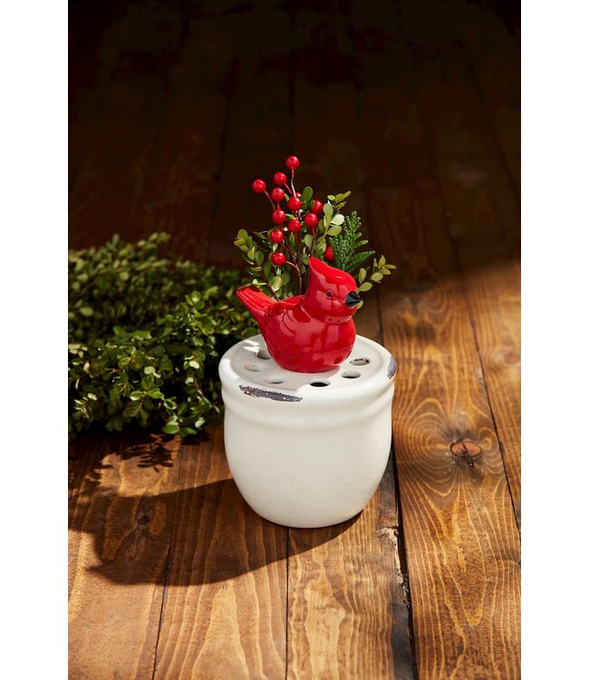 Cardinal Stem Vase