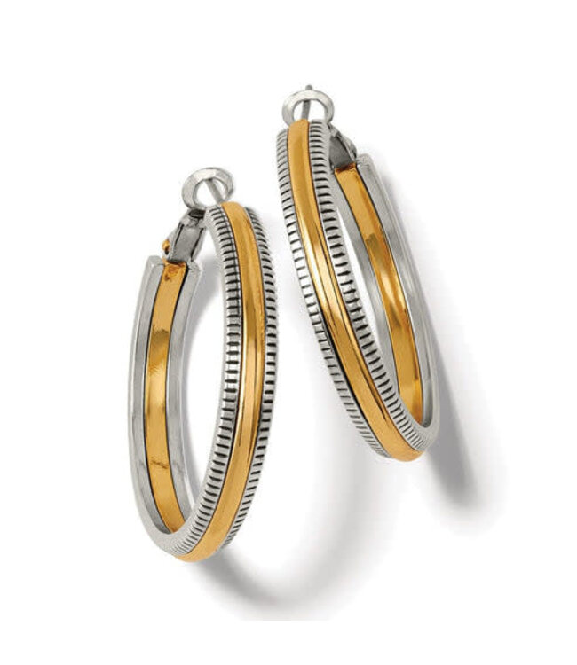 BRIGHTON Interlok Noir Heirlom Hoop Earrings