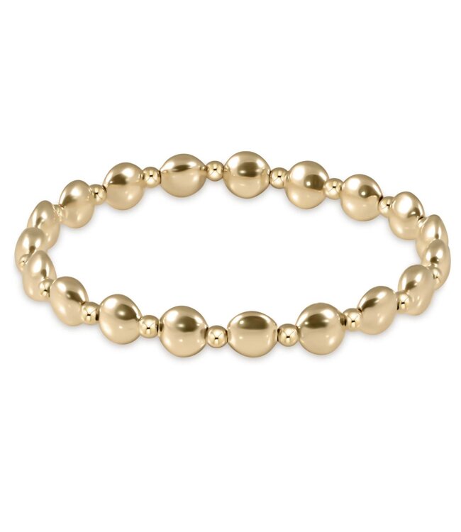 ENEWTON Honesty Gold Grateful Pattern 6mm Bead Bracelet