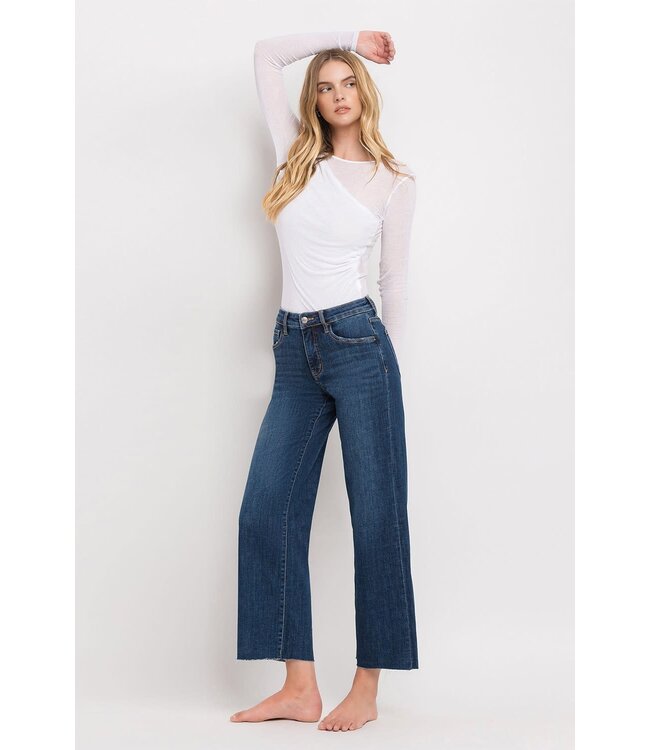Lily Tummy Control Mid Rise Wide Leg Jeans