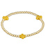 ENEWTON Signature Cross Gold Pattern 3mm Bead Bracelet