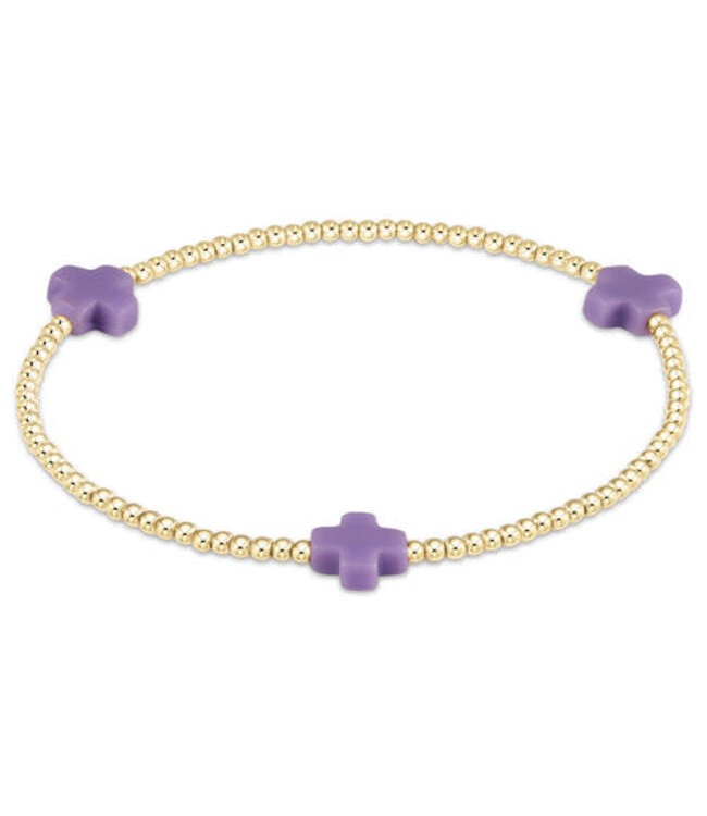 ENEWTON Signature Cross Gold Pattern 2MM Bead Bracelet