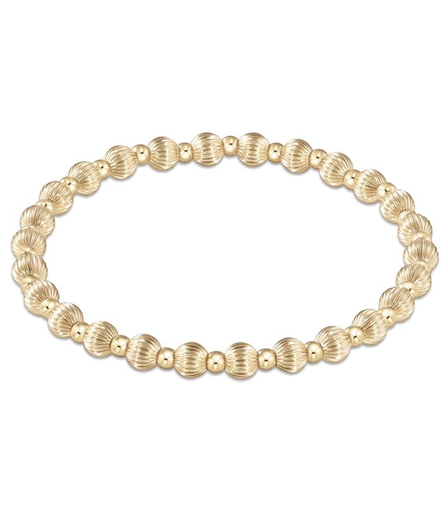 ENEWTON Dignity Grateful Pattern 5mm Bead Bracelet - Gold