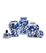Blue/White Covered Temple Jar