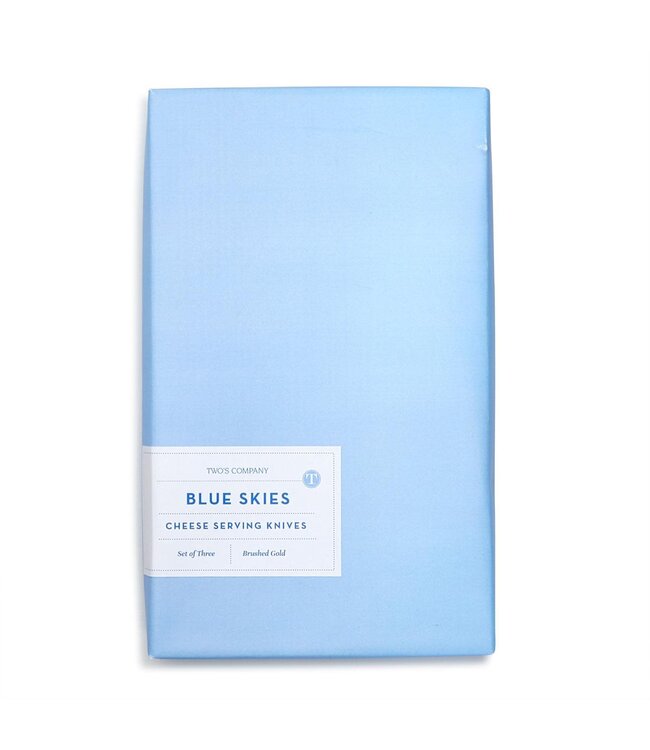 Blue Skies Cheese Knives in Gift Box
