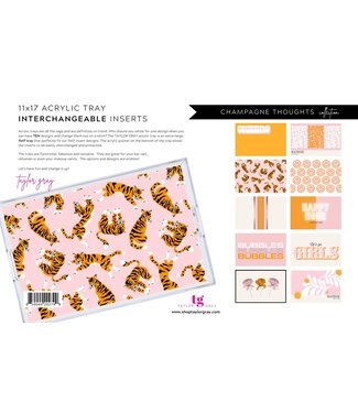 Acrylic Tray Champagne Thoughts Insert Set
