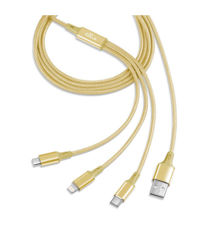 3-in-1 Charging Cable 10 Ft Nylon