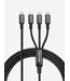 USB-C Black 3-in-1 Charging Cable