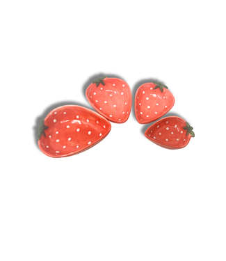 Hand-Painted Strawberry Shaped Measuring Cups